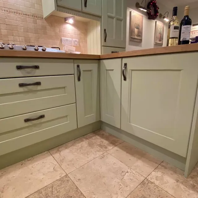 P.A.L Decorators Kitchen after spray painting