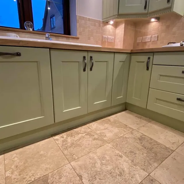 P.A.L Decorators Kitchen after spray painting