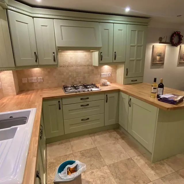 P.A.L Decorators Kitchen after spray painting